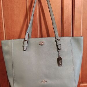 Coach Light Blue Tote Bag